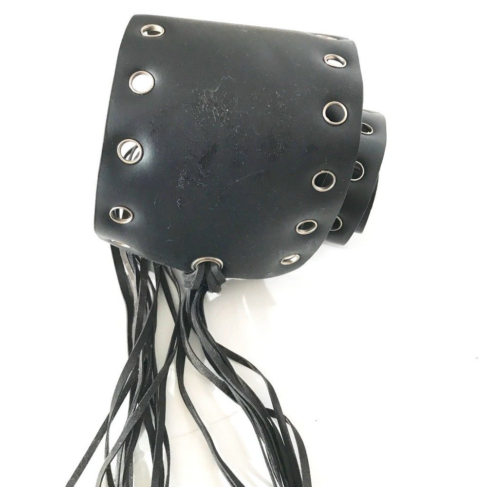 Hippie Belt Fringe Black NWOT Wide XL Punk Rock